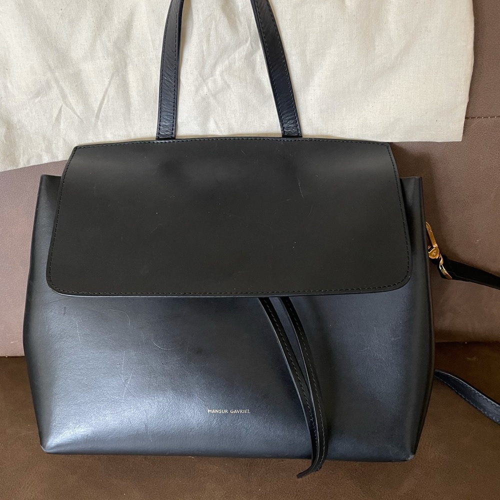 Gavriel Mansur Lady Bag (Blue Interior) w/ canvas protection bag